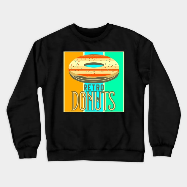 RETRO DONUTS VINTAGE FLAVOR RC02 Crewneck Sweatshirt by HCreatives